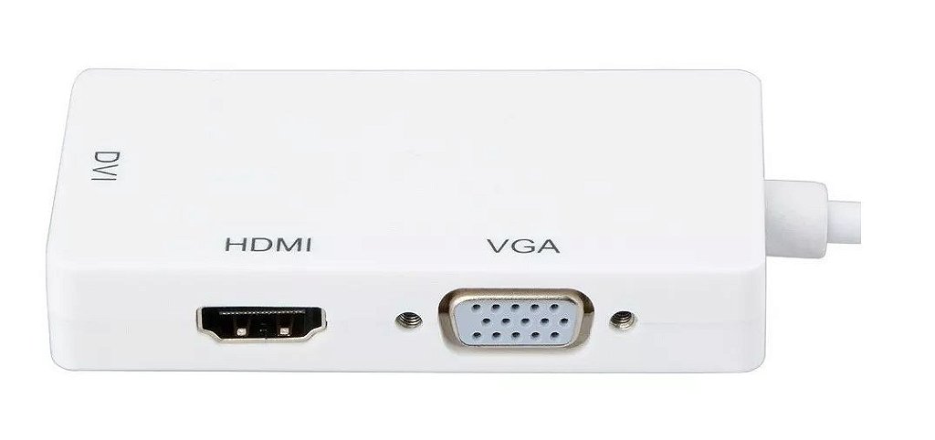 Adaptador Mini DisplayPort para HDMI VGA DVI 3 em 1 Conversor Full HD 1080p - Imagem 2