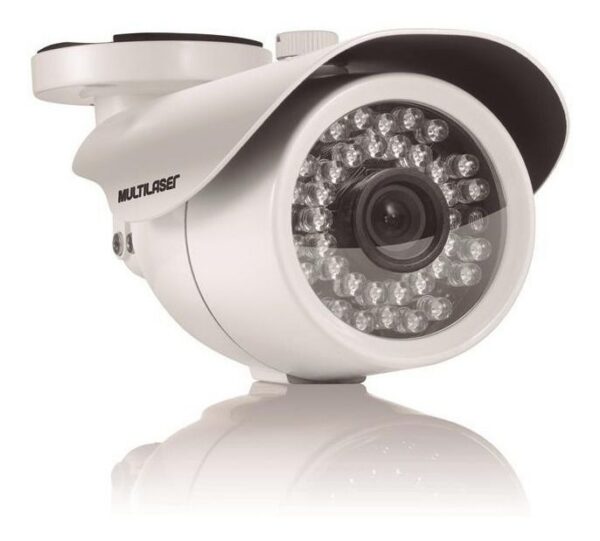 Câmera Bullet CFTV Multilaser SE014 700TVL Sensor Sony CCD Infravermelho 30m IP66 Lente 3.6mm BNC
