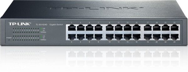 Switch 24 Portas Gigabit 10/100/1000Mbps TP-Link TL-SG1024D Rackmount