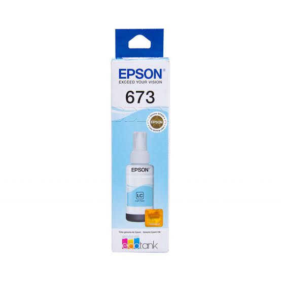 Refil de Tinta Epson T673520 Ciano Claro 70ml Original para EcoTank L800 L805 L810 L850 L1800