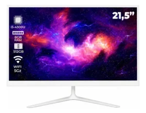 Computador All in One GRASEP D-AI04 Intel Core i5-4300U 8GB SSD 512GB Tela 21.5" Full HD