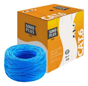 Cabo de Rede FURUKAWA SOHOPLUS CAT6 UTP 24AWG Caixa com 305 Metros Azul