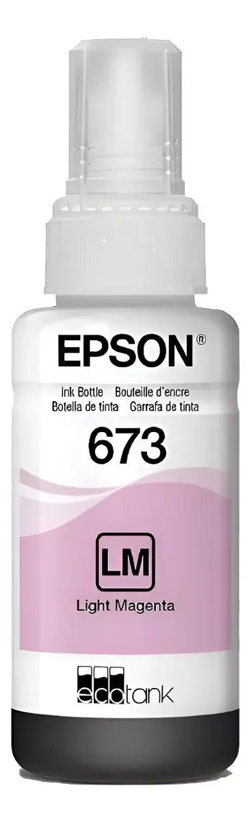 Refil de Tinta EPSON Magenta Claro 70ml T673620 para EcoTank L800 L810 L850 L1800