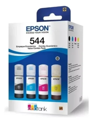 Kit Refil de Tinta EPSON T544520-4P 4 Cores 65ml Rendimento 7.5K Color/4.5K Preto Ecotank L Series