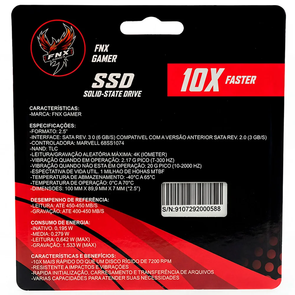 SSD FNX GAMER SFNX17/120G 120GB SATA III 2.5pol 550MB/s - Imagem 3