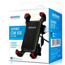 Suporte de Celular para Moto e Bicicleta Exbom SP-CA54 com Carregador USB 2.1A Rotação 360° à Prova D'água - Imagem 4
