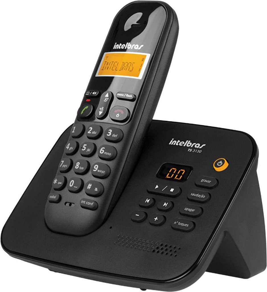 Telefone sem Fio INTELBRAS TS3130 Preto com Secretária Eletrônica e Identificador de Chamadas DECT 6.0 - Imagem 2