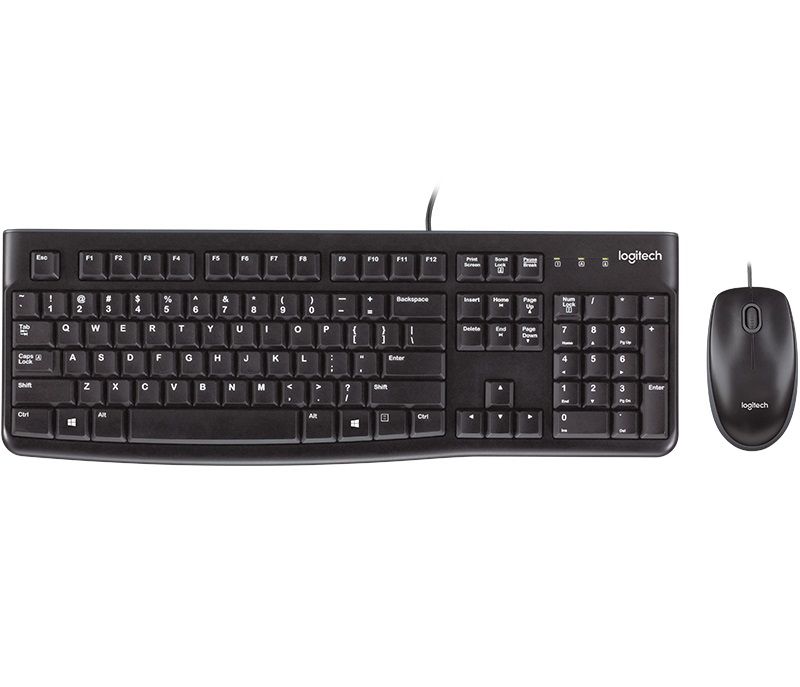 Kit Teclado e Mouse Logitech MK120 USB ABNT2 Preto com Fio - Imagem 4
