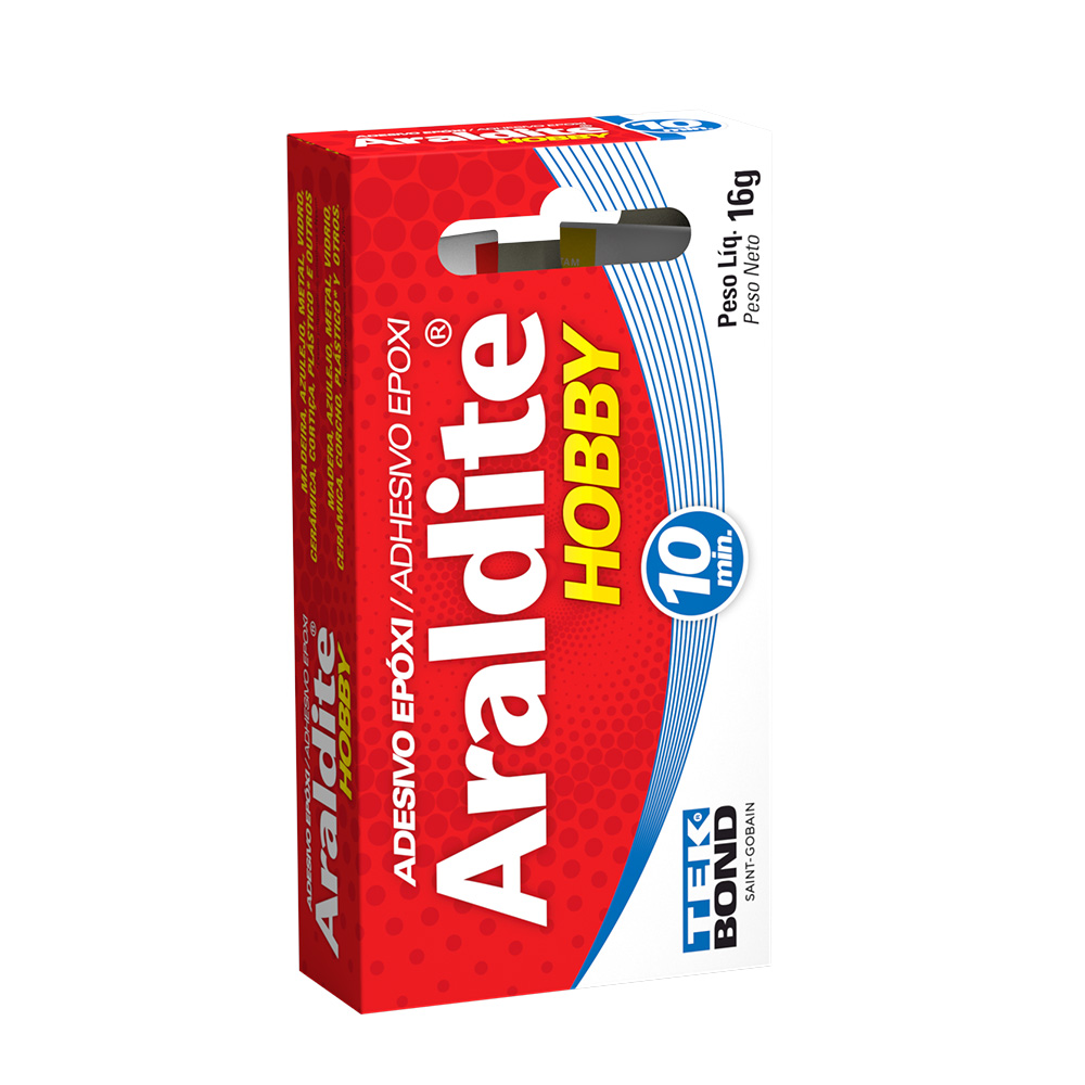 Cola Adesivo Epóxi Bicomponente Araldite Hobby 16g Tekbond Secagem Rápida - Imagem 2