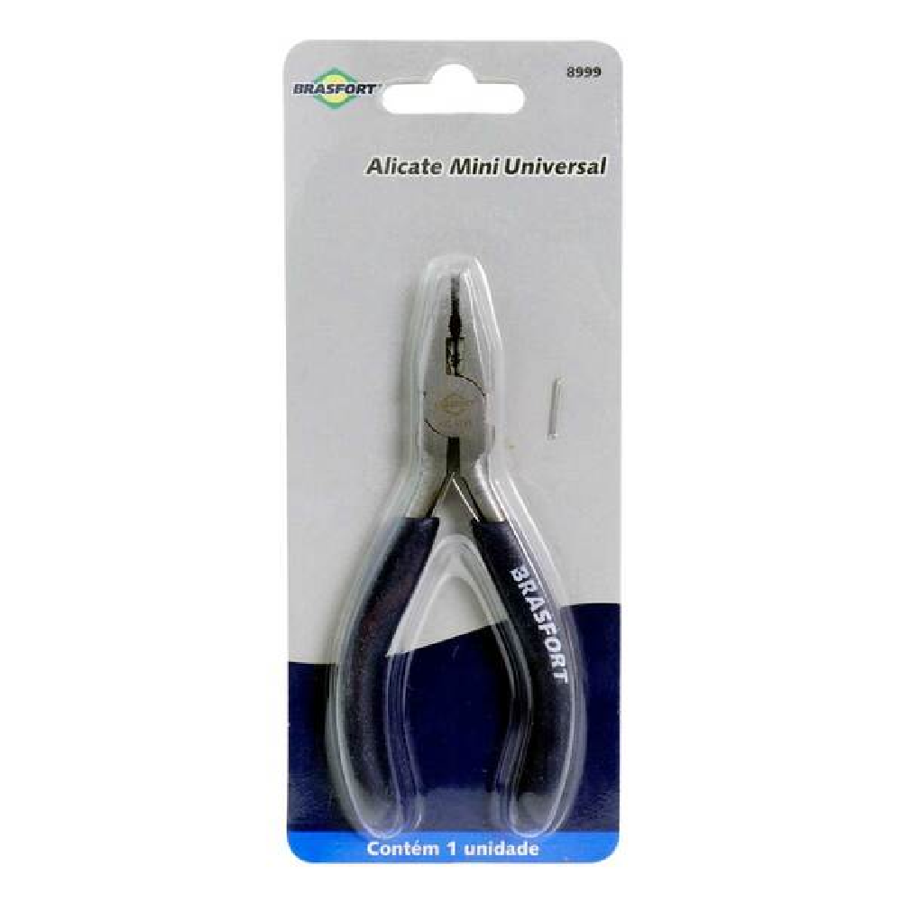 Alicate Mini Bico Universal 5 Polegadas Brasfort 8999 Aço Carbono Cabo Emborrachado - Imagem 3