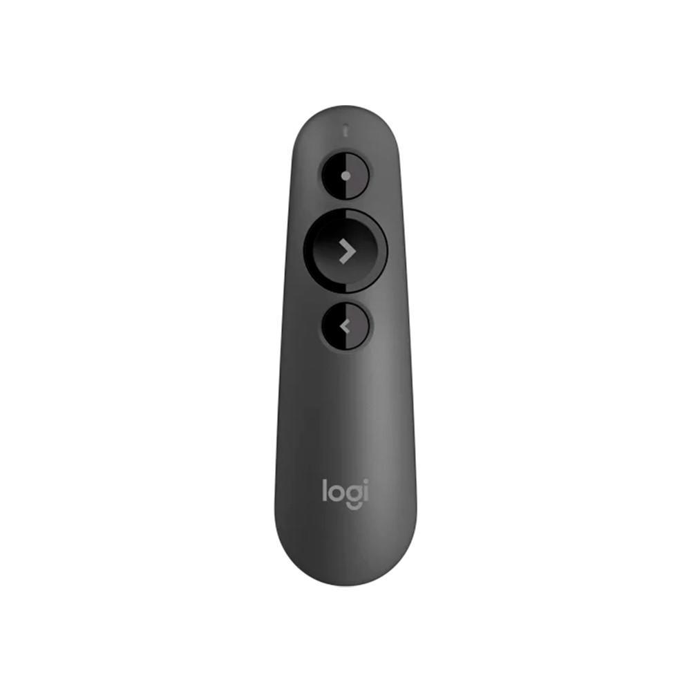 Apresentador de Slides Logitech R500s Laser Sem Fio Bluetooth USB Alcance 20m Ponteiro Vermelho
