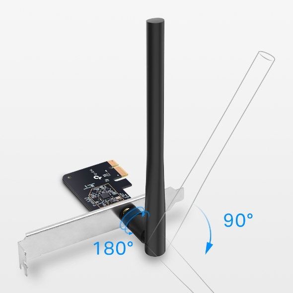 Adaptador de Rede Wi-Fi 5 TP-Link Archer T2E AC600 Dual Band PCIe com Antena de Alto Ganho - Imagem 2
