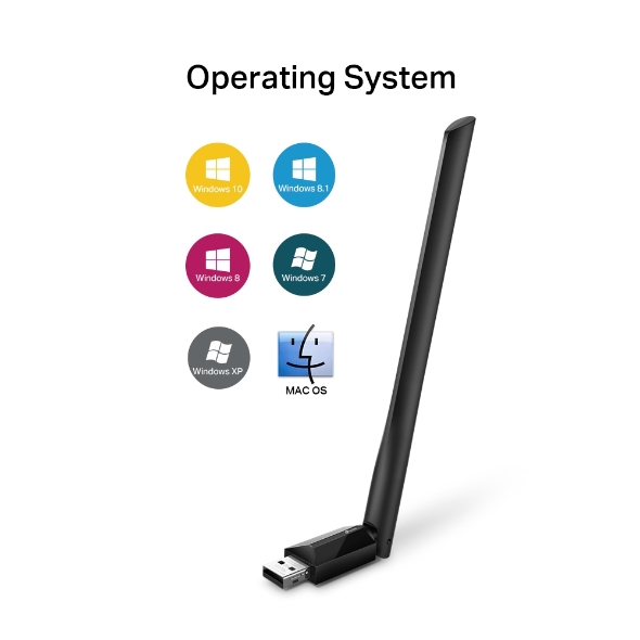 Adaptador de Rede USB Wi-Fi 5 TP-Link Archer T2U PLUS AC600 Dual Band 2.4/5GHz com Antena Externa de Alto Ganho 5dBi - Imagem 3
