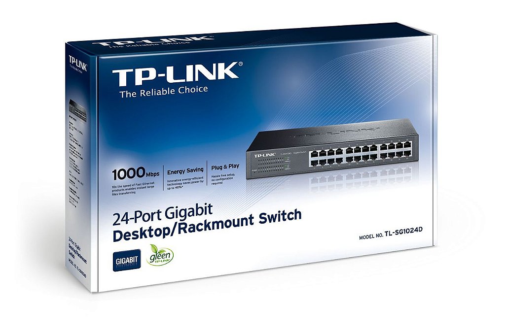 Switch 24 Portas Gigabit 10/100/1000Mbps TP-Link TL-SG1024D Rackmount - Imagem 3