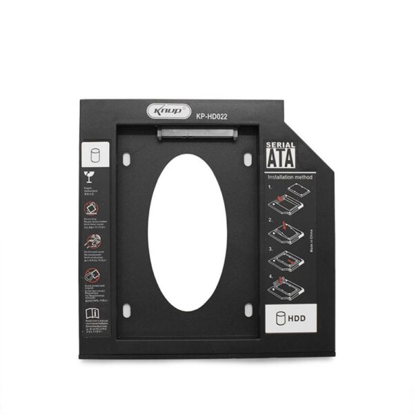 Adaptador Caddy Knup KP-HD022 para HD ou SSD 2.5" SATA 12.7mm para Notebook