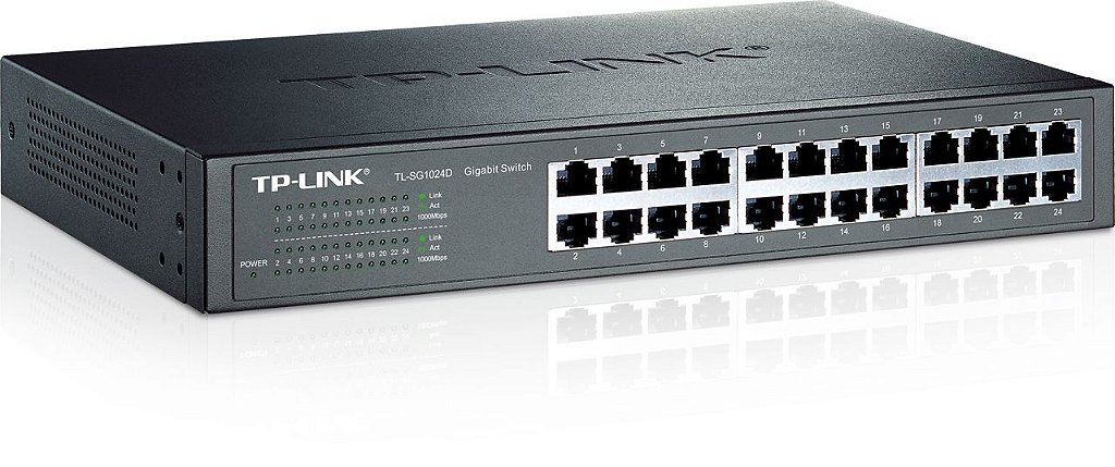 Switch 24 Portas Gigabit 10/100/1000Mbps TP-Link TL-SG1024D Rackmount - Imagem 2