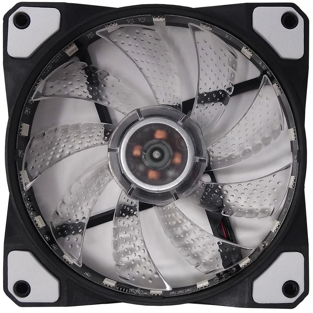 Cooler Fan para Gabinete Bluecase BF-08RGB 120mm RGB 1200 RPM Conector 6 Pinos - Imagem 2