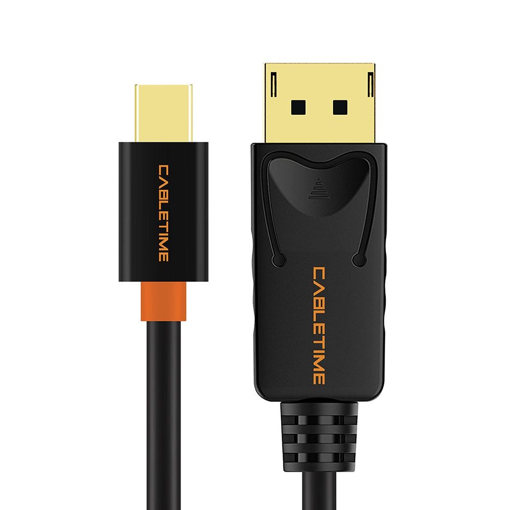Cabo Mini DisplayPort para DisplayPort 3 Metros Cabletime DP 1.2 Full HD 1080p - Imagem 2