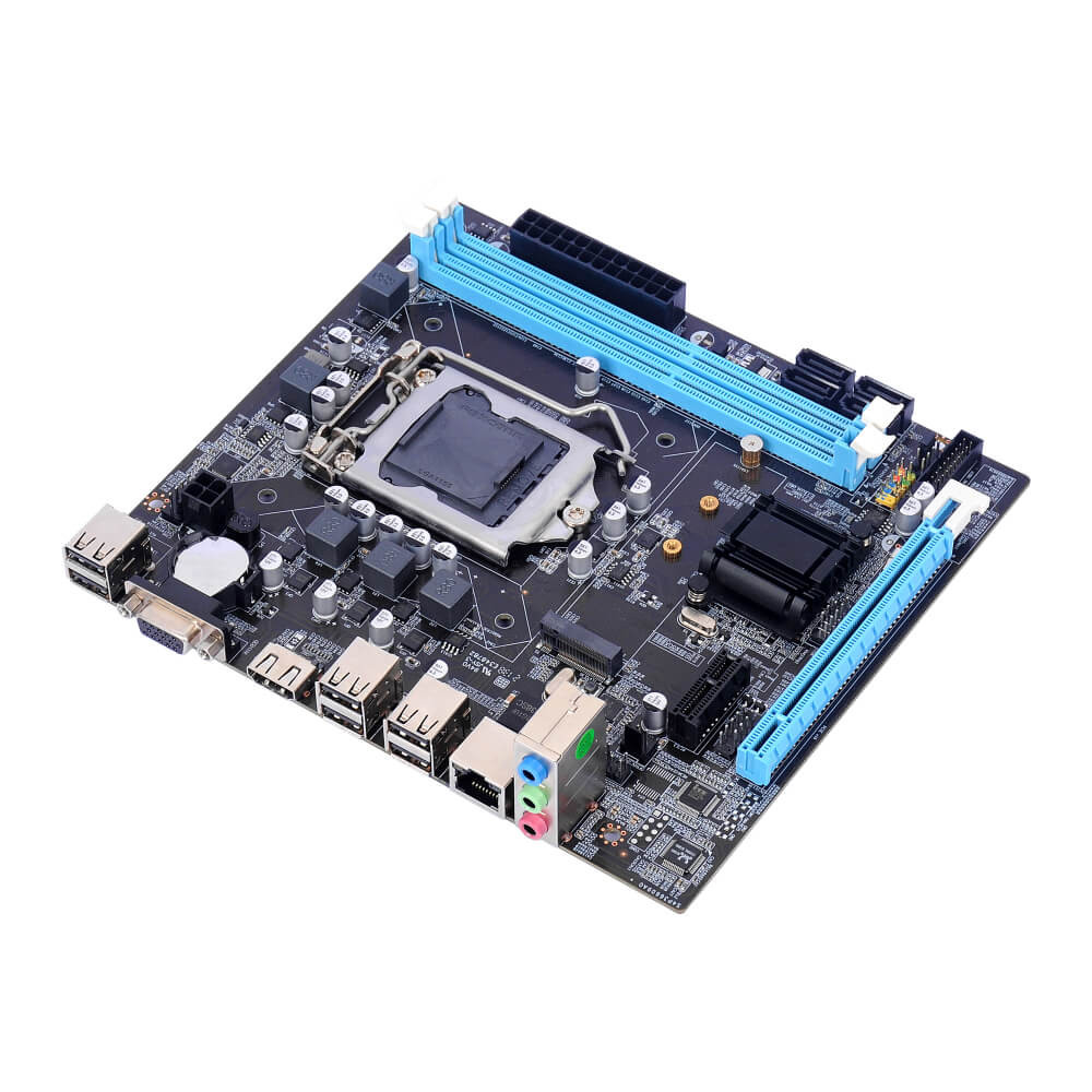 Placa Mãe Bluecase BMBH61-G2HG-M2 Socket 1155 para Intel Core i3/i5/i7, 2x DDR3, M.2 NVMe, LAN Gigabit, HDMI e VGA - Imagem 4