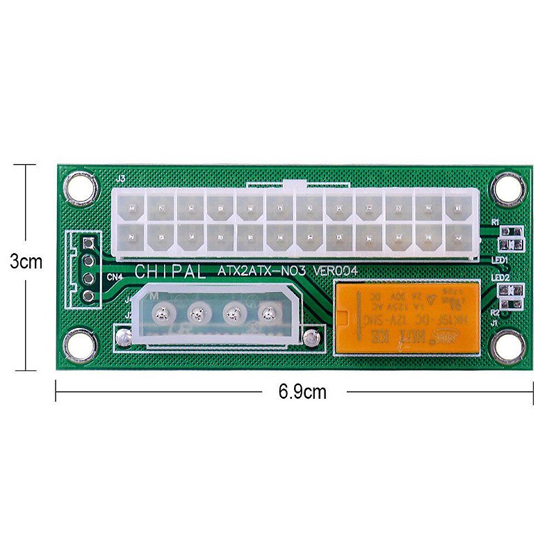 Adaptador Duplicador de Fonte ATX ADDPSU2 para Ligar 2 Fontes em Simultâneo para Mineração e Workstations de Alta Potência - Imagem 2