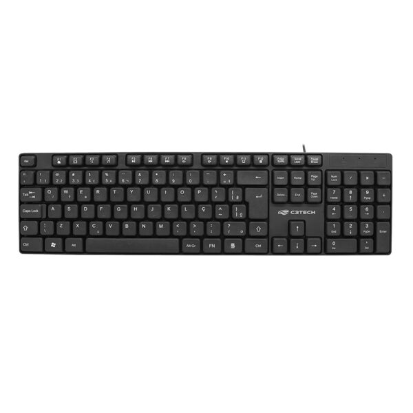 Teclado Multimídia C3Tech KB-M10BK USB Layout ABNT2 Preto