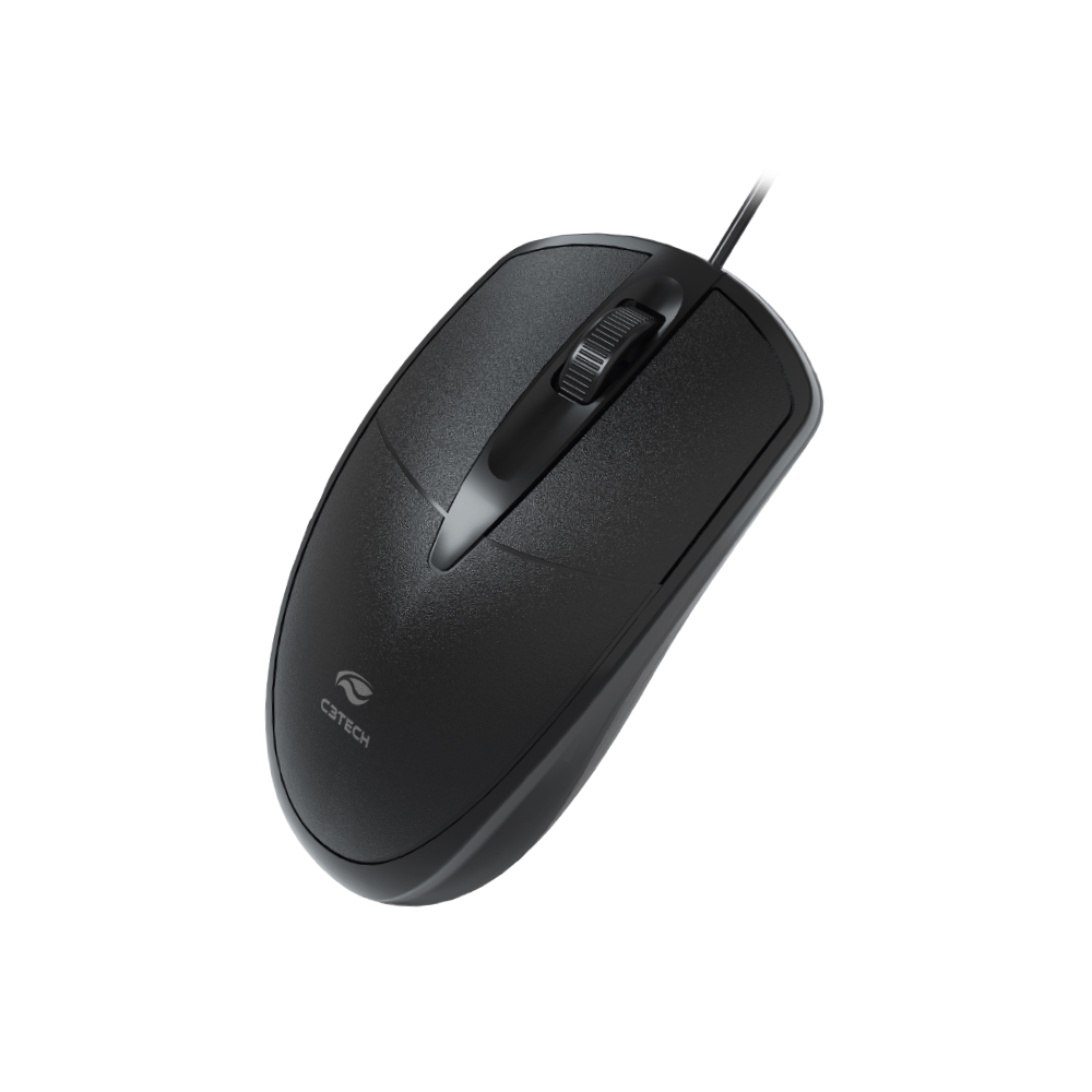 Mouse USB com Fio C3Tech MS-31BK Sensor Óptico 1000 DPI 3 Botões Preto - Imagem 2