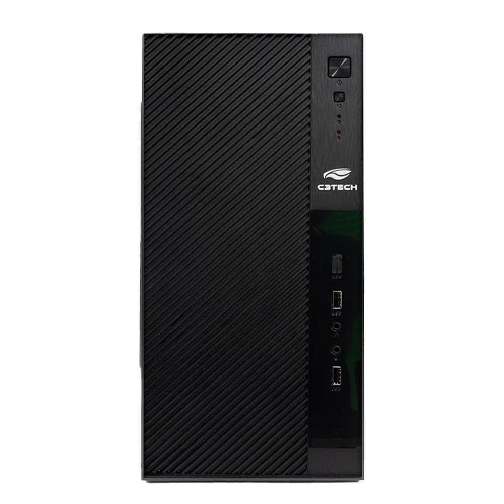 Gabinete C3Tech MT-24V2BK Micro ATX 2 Baias Preto com Fonte 200W ATX USB 2.0 Frontal - Imagem 2
