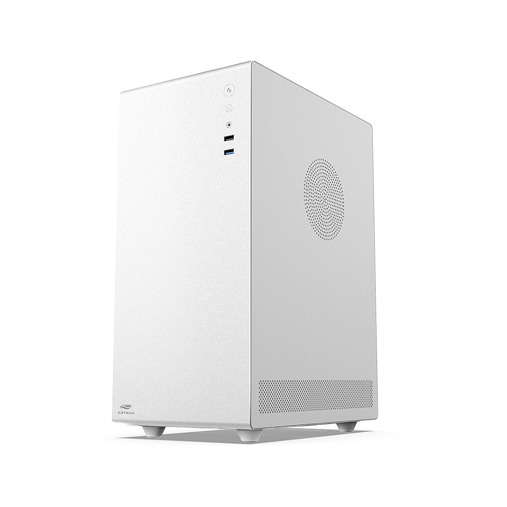 Gabinete Gamer C3Tech MT-G200WH Mid Tower mATX Branco com Lateral de Vidro Temperado e 3 Coolers - Imagem 2