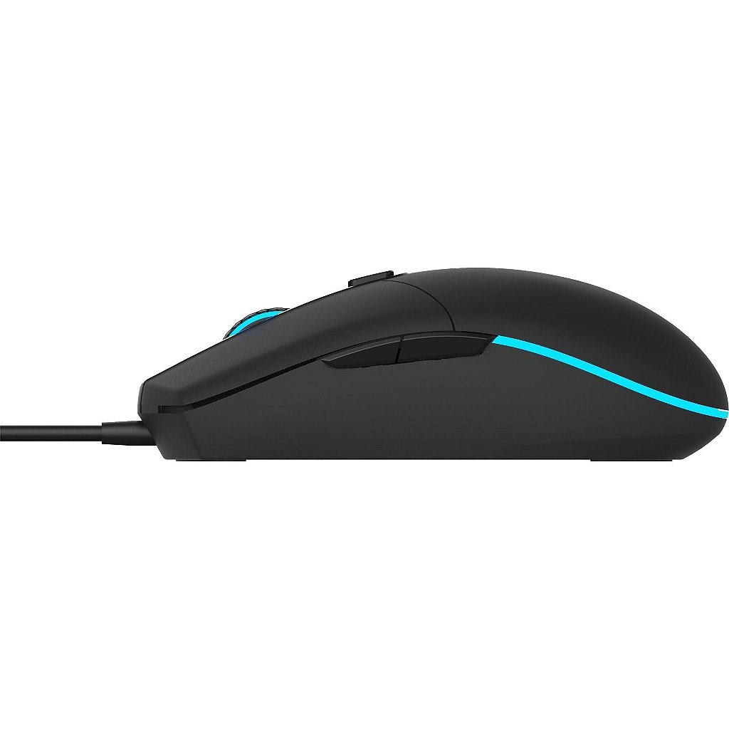 Kit Teclado e Mouse Fortrek Ranger BK-G550 USB ABNT2 LED Rainbow Mouse 6400 DPI Grafite - Imagem 4