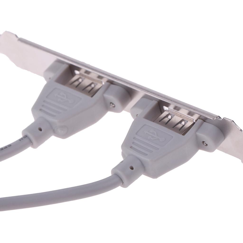 Espelho Traseiro Bracket 2x Portas USB 2.0 com Cabo para Conector 9 Pinos Placa Mãe - Imagem 3