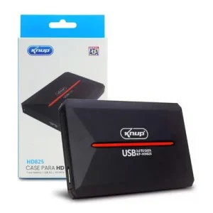 Case Gaveta Externa para HD/SSD 2.5" SATA Knup KP-HD825 USB 3.0 5Gbps Preto
