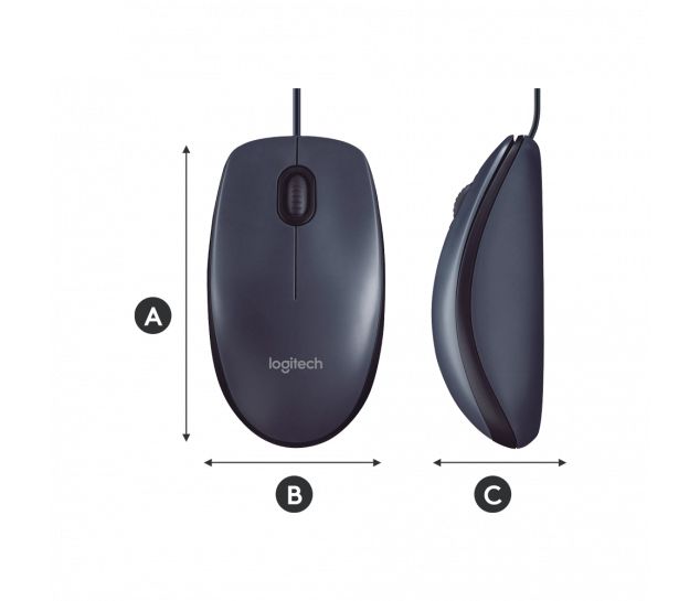 Mouse Logitech M90 USB Óptico 1000 DPI Preto Fio 1,7m Ambidestro - Imagem 4