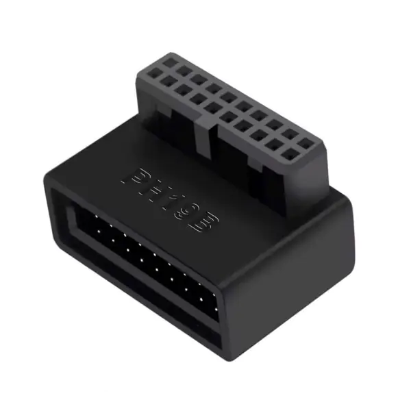 Adaptador USB 3.0 Interno 90 Graus para Placa-Mãe Tipo B Preto GENERICO Plug and Play