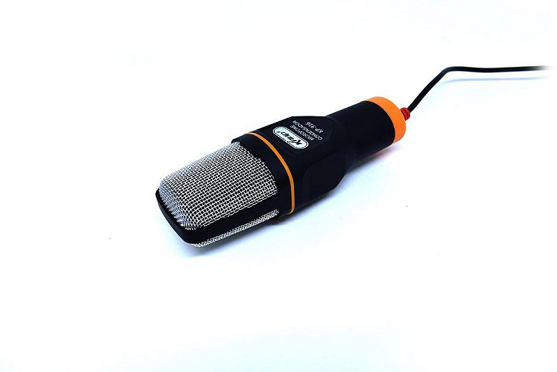 Microfone Condensador de Mesa Knup KP-916 com Conexão USB e Tripé Ajustável Cancelamento de Ruído