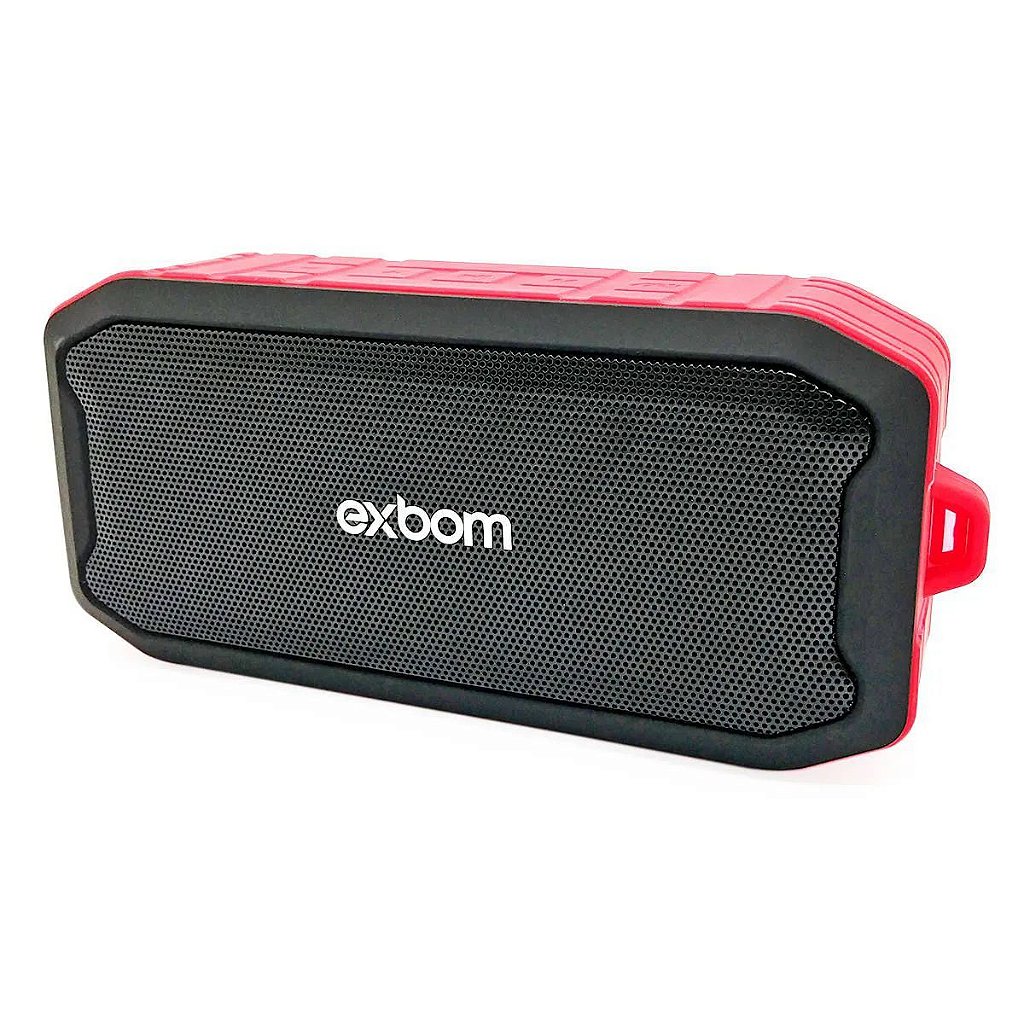 Caixa de Som Bluetooth Exbom Panzer CS-M86BT 5W à Prova d'Água IPX7 USB SD FM AUX Vermelha - Imagem 2