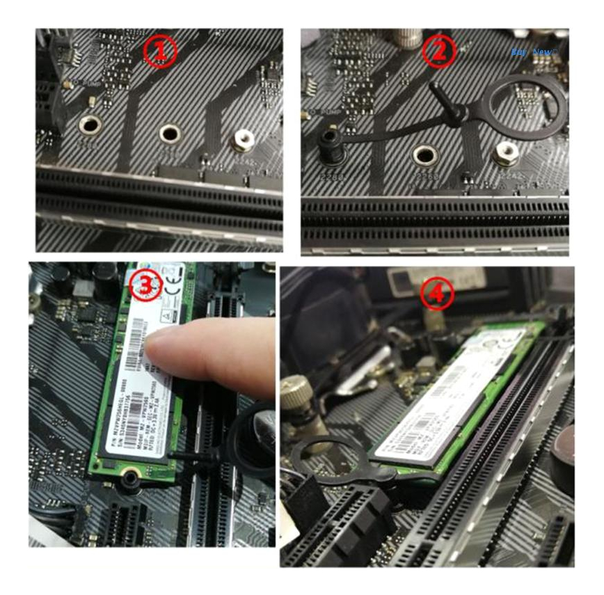 Kit de Fixação para SSD M.2 NVMe Genérico - Parafuso Separador e Trava de Plástico para Instalação em Placa-Mãe - Imagem 2