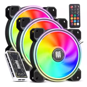 Kit 3 Fans Cooler Revenger G-VR333K 120mm ARGB com Controladora e Controle Remoto