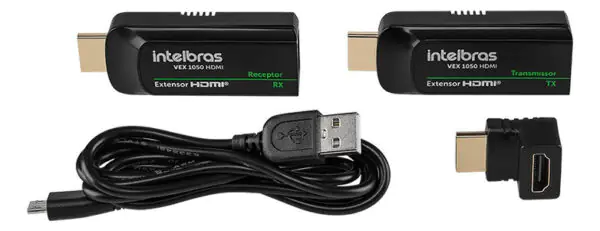 Extensor HDMI Intelbras VEX 1050 Full HD 1080p via Cabo de Rede RJ45 CAT5e/CAT6 até 50 Metros