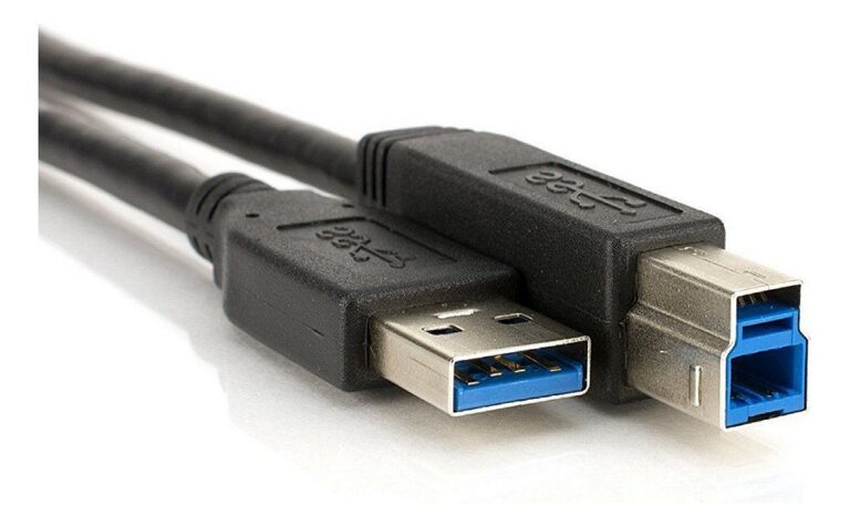 Cabo USB 3.0 Tipo A Macho para B Macho SuperSpeed 5Gbps 1.5m Preto para Impressora e HD Externo