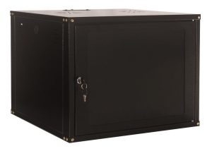 Rack de Parede 19 Polegadas 10U x 370mm Preto Porta Sólida M