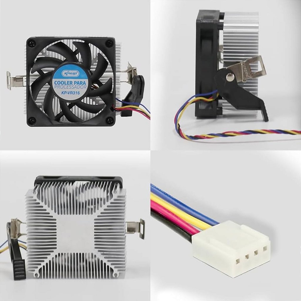 Cooler para Processador AMD Knup KP-VR316 TDP 65W Conector 4 Pinos Rolamento Hidráulico - Imagem 3
