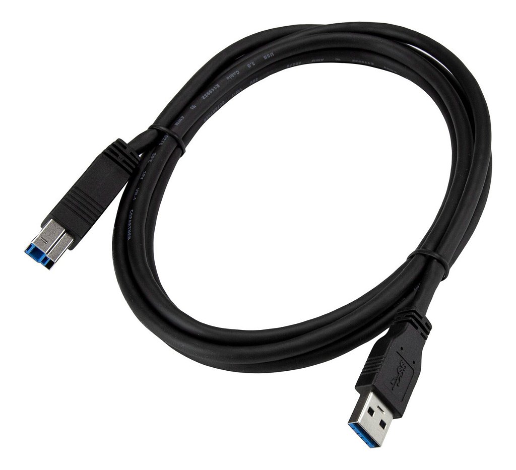 Cabo USB 3.0 Tipo A Macho para B Macho SuperSpeed 5Gbps 1.5m Preto para Impressora e HD Externo - Imagem 2