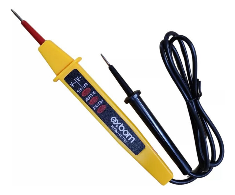 Caneta Volímetro Medidor de Tensão Exbom FEPRO-VC2301 3 em 1 AC/DC 110V a 500V
