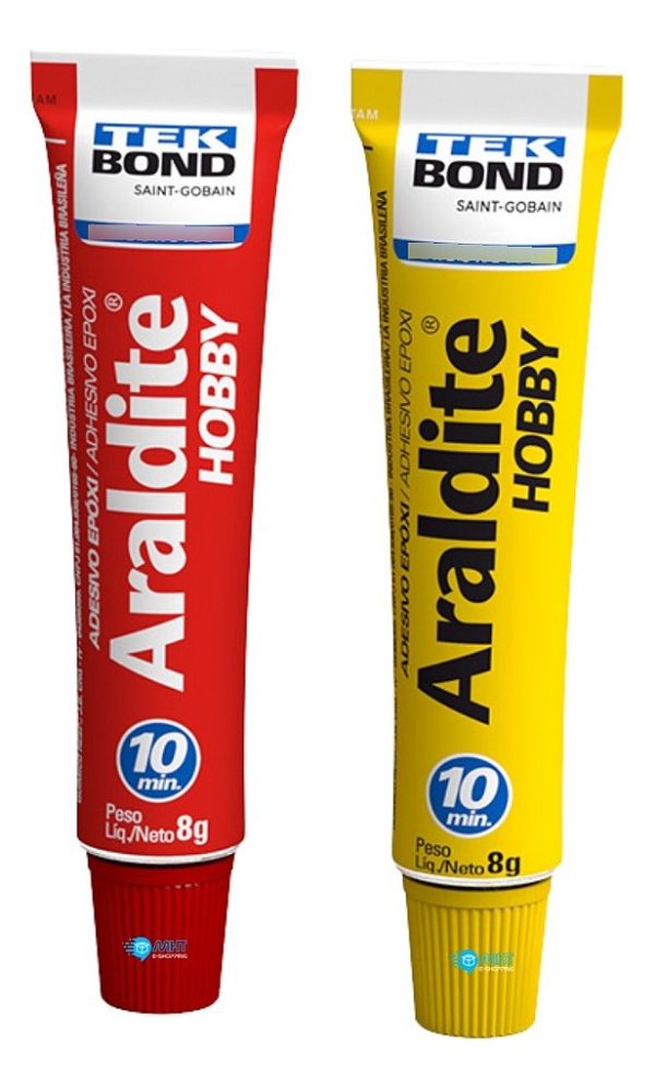 Cola Adesivo Epóxi Bicomponente Araldite Hobby 16g Tekbond Secagem Rápida