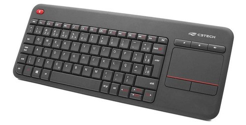 Teclado Sem Fio C3Tech K-WT200BK com Touchpad Integrado Multimídia ABNT2 - Imagem 2