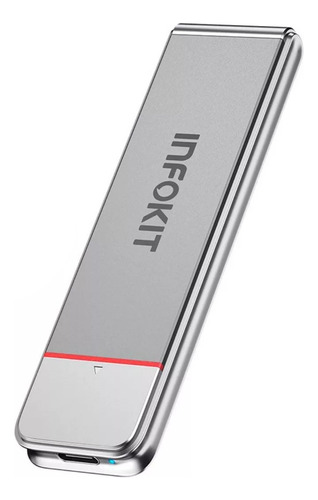 Case Gaveta Externa para SSD NVMe M.2 Infokit ECASE-M2NV80 USB-C 3.1 10Gbps Alumínio com Adaptador USB-A - Imagem 2
