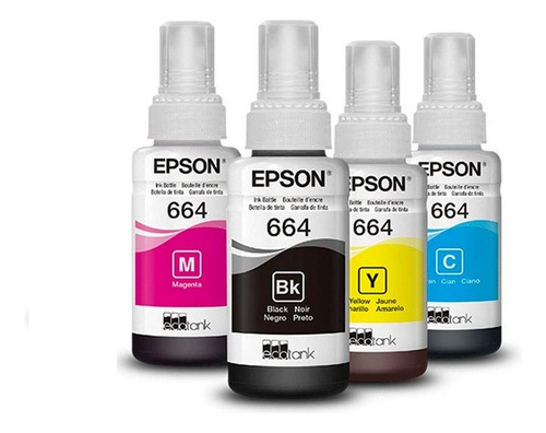 Kit Refil de Tinta EPSON T664 70ml Original