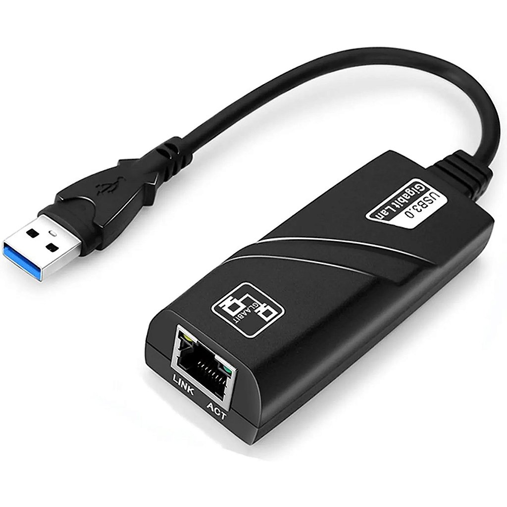 Adaptador de Rede Knup KP-AD106 USB 3.0 para RJ45 Gigabit 10/100/1000 Mbps com Adaptador USB-C - Imagem 2