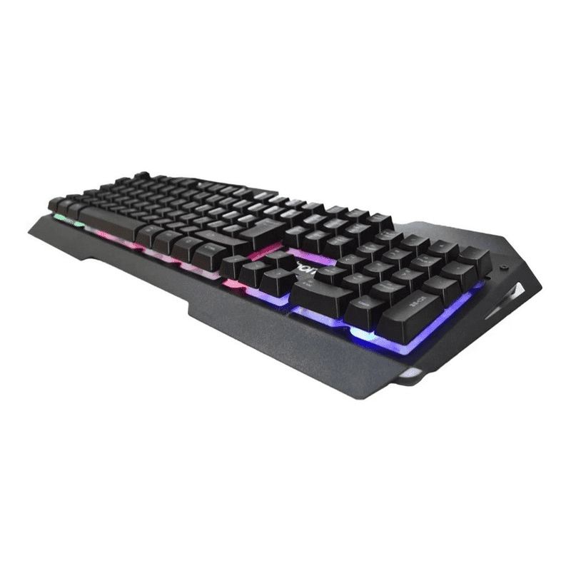 Kit Teclado e Mouse Gamer Exbom BK-G800 USB com Iluminação LED Rainbow Padrão ABNT2 Acabamento em Metal - Imagem 4