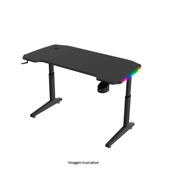 Mesa Gamer AITEK DELTA-M1211T com Regulagem de Altura Automática 1 Motor 120x63cm RGB Suporte Headset e Copo